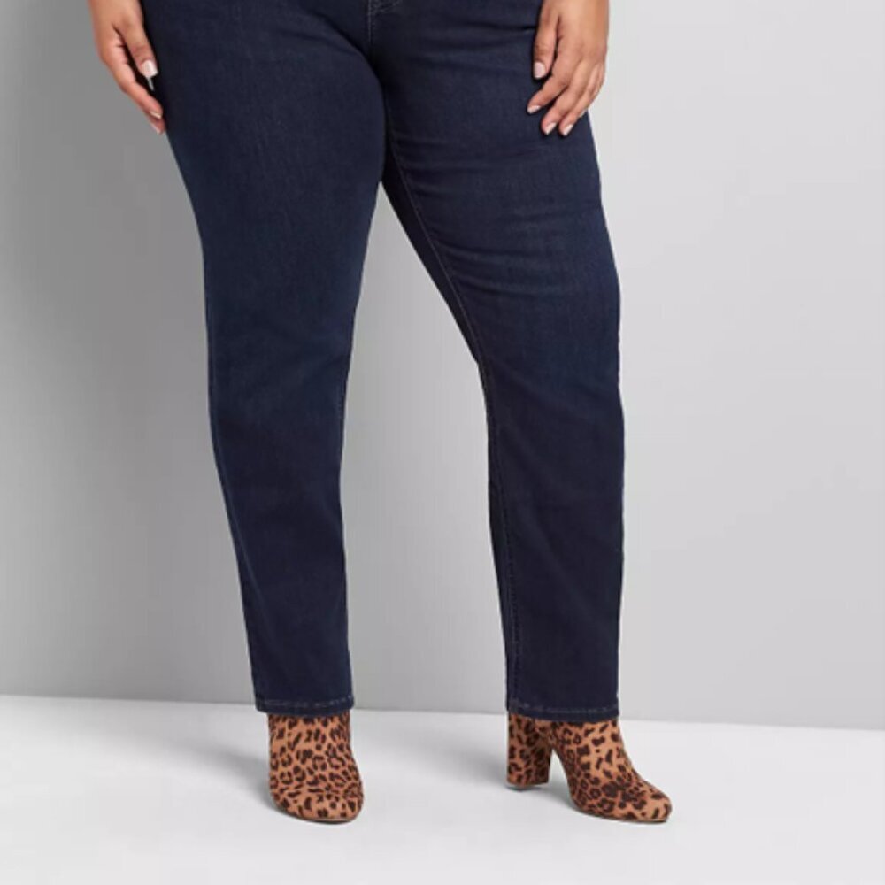 Venezia By Lane Bryant Women's Size 3 Average Stretch Dark Wash Jeans